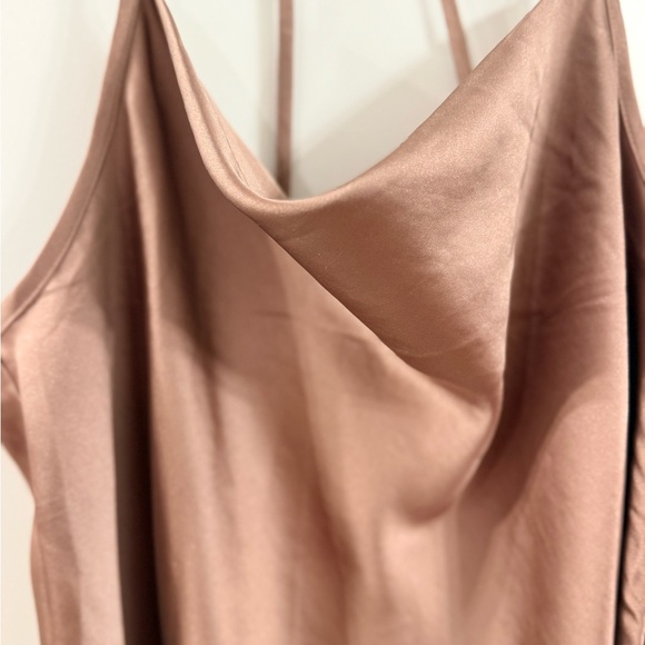 Pleione Satin feel Cowl Neck Camisole – Taupe/Champagne- (Medium) - Picture 2 of 6